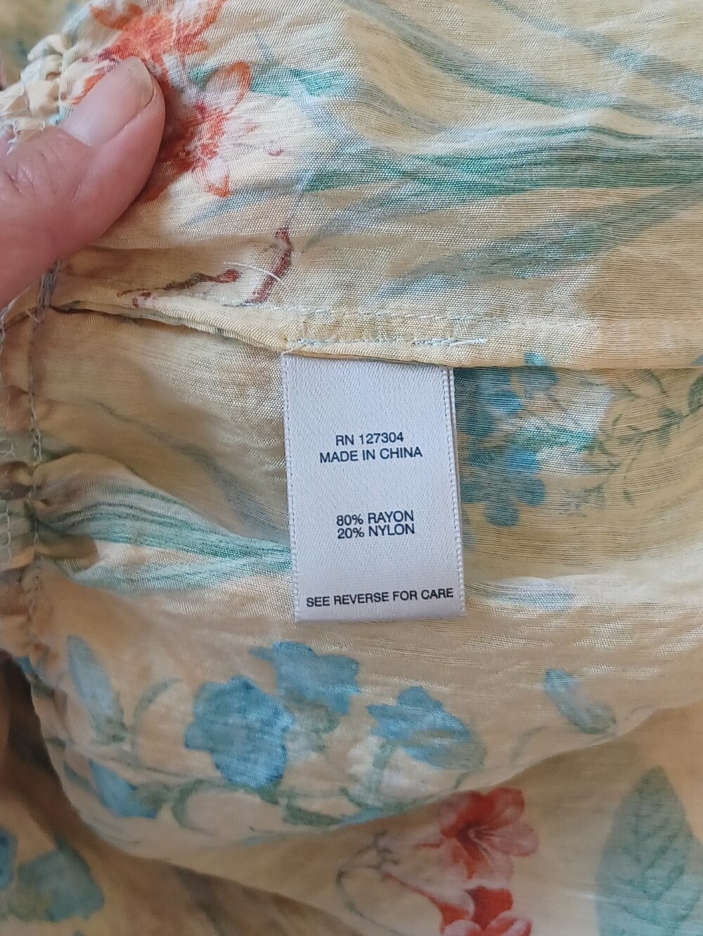 NWT John Mark Peasant Boho Blouse in Tropical Floral Print Bell Sleeves  Medium - Picture 6 of 12